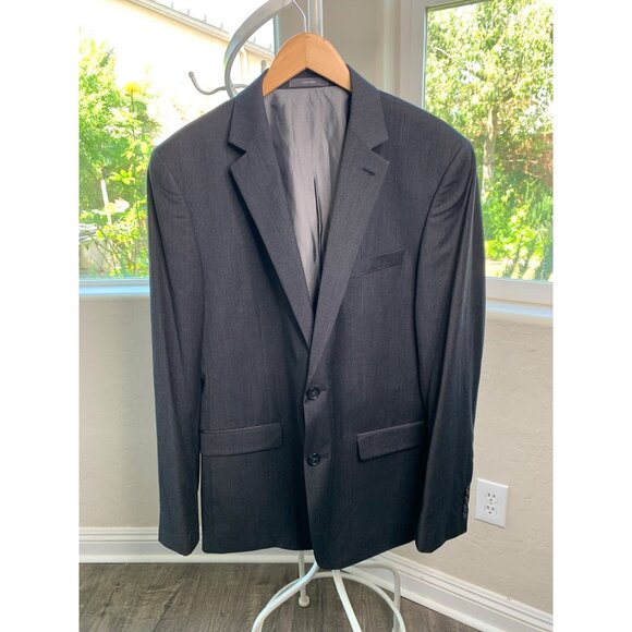 Joe Joseph Abboud Charcoal Wool Blend Mens Suit Seperate Jacket 42R 8904 EUC - Picture 8 of 9